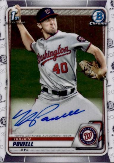 Trosky alumnus pitching on a signed professional baseball card